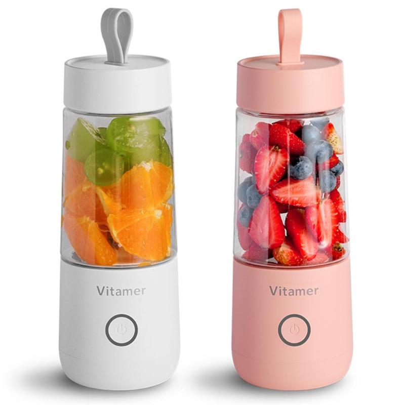350-ml tragbarer elektrischer Obst-Entsafter / Mixer – USB-wiederaufladbarer Smoothie-Blender, Mini-Fruchtmixer als Mixbecher