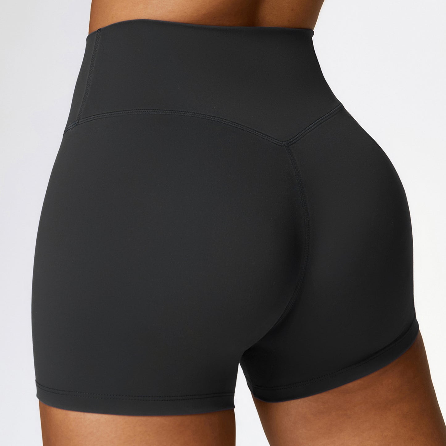 Damen-Yoga-Shorts (enger Sitz) – high waist mit Bauchweg-Effekt, formend & Po-liftend, ideal fürs Fitnessstudio, Laufen und Sport