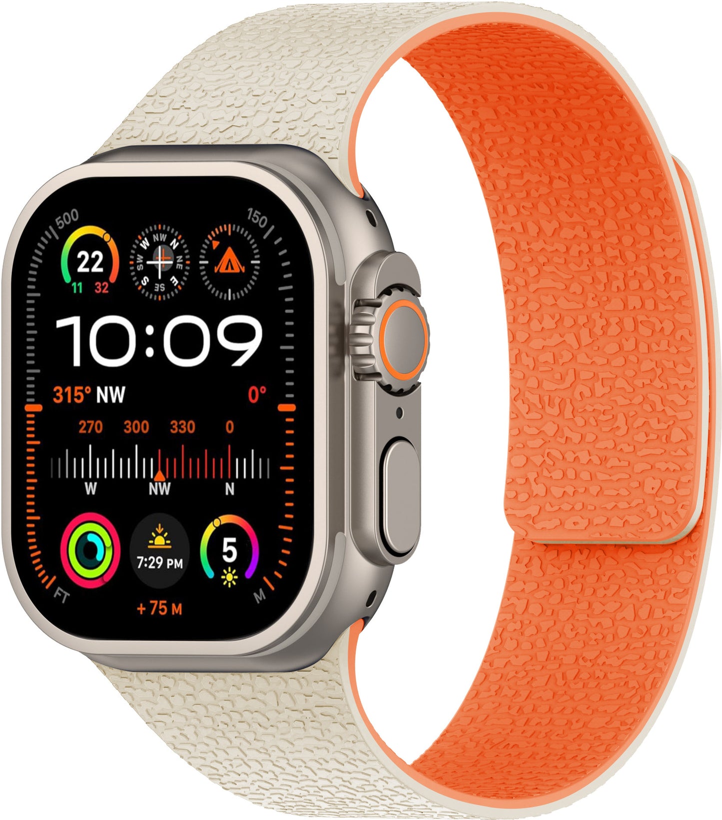 Silikon-Armband für Apple Watch / Huawei Watch 5 / Samsung GT5 – Magnetverschluss & Lychee-Pattern