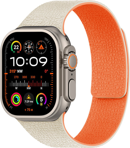 Silikon-Armband für Apple Watch / Huawei Watch 5 / Samsung GT5 – Magnetverschluss & Lychee-Pattern