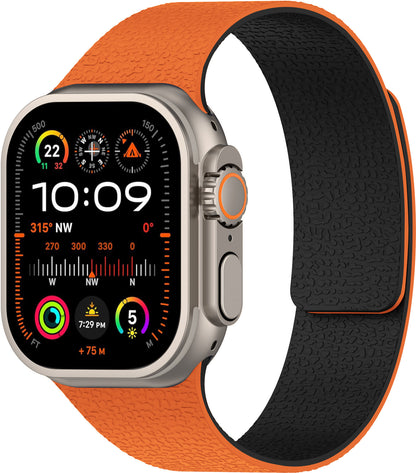 Silikon-Armband für Apple Watch / Huawei Watch 5 / Samsung GT5 – Magnetverschluss & Lychee-Pattern