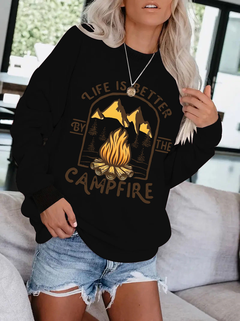 Sweatshirt mit Camping-Motiv