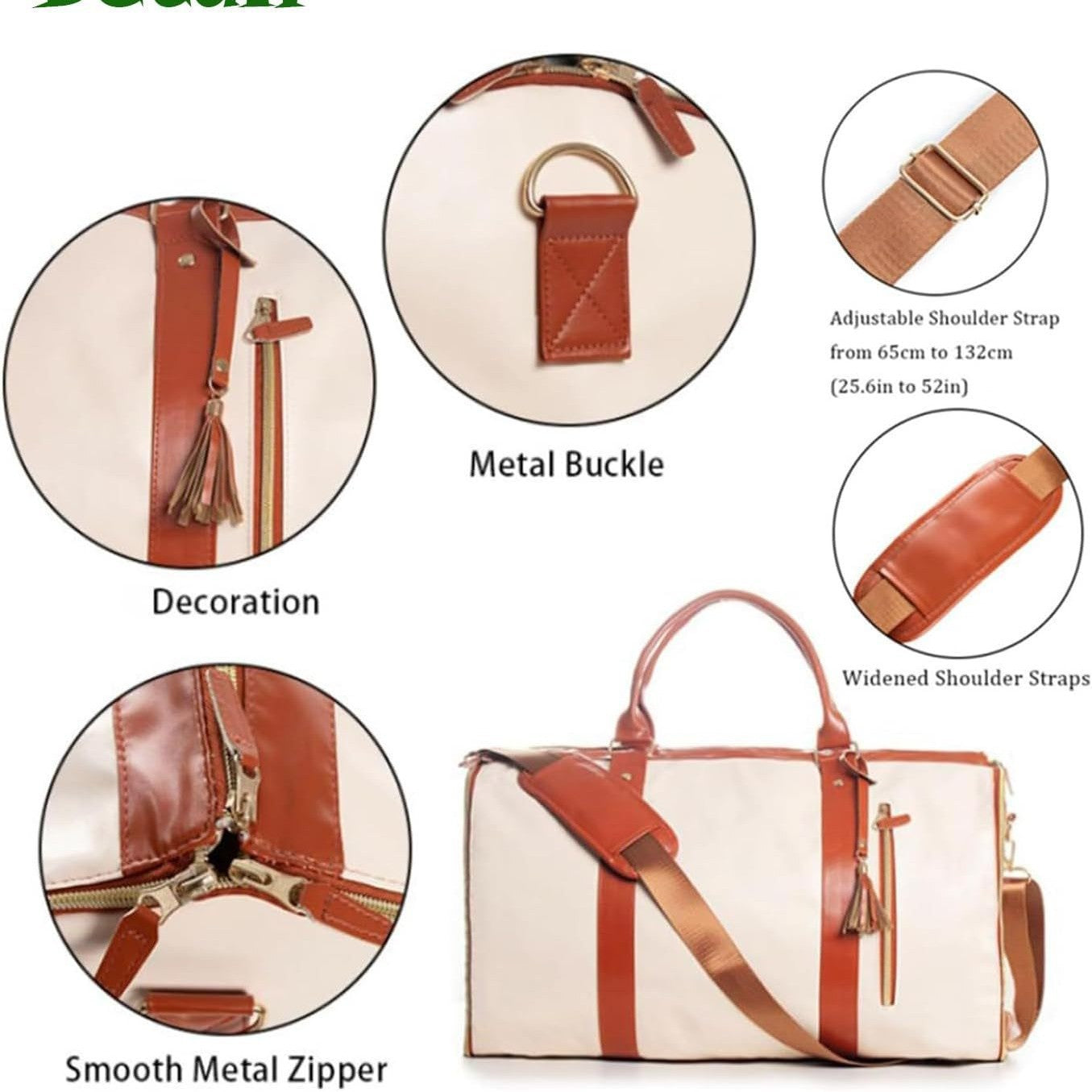 altbare Anzugtasche / Kleidersack mit großem Fassungsvermögen – Damenhandtasche und praktische Crossbody-Reise-/Business-Tasche, ideal als Gepäck- und Reisetasche.