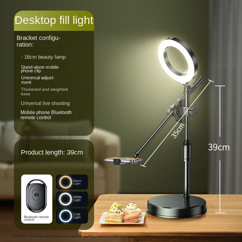 Overhead Smartphone-Stativ für Tischaufnahmen – Dual-Kamera Halterung mit LED-Fülllicht