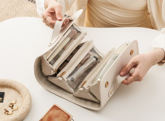 Faltbare Kosmetiktasche – große Kapazität, wasserdicht, Reise Kulturbeutel & Make-up Organizer