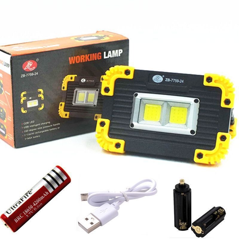 Mini COB-Campinglampe (USB-aufladbar) – Outdoor Zeltlampe – tragbar, multifunktional – Notfall- & Projektionslicht
