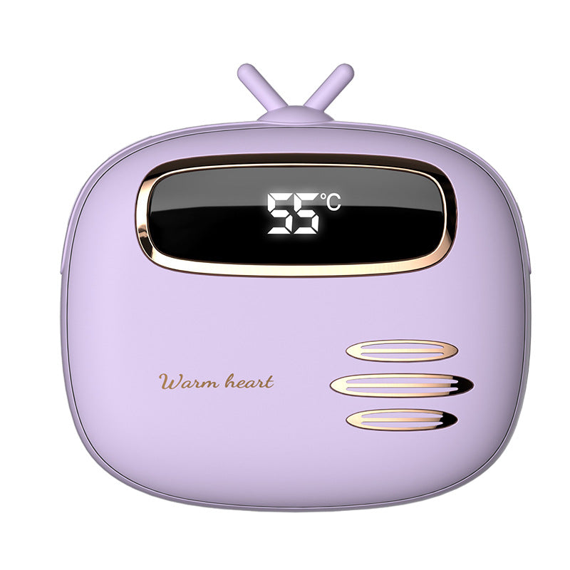 USB-Handwärmer mit Powerbank-Funktion (2-in-1) – Mini, tragbar, mit Digitalanzeige; wärmender Handwärmer und Ladegerät, ideal für unterwegs.