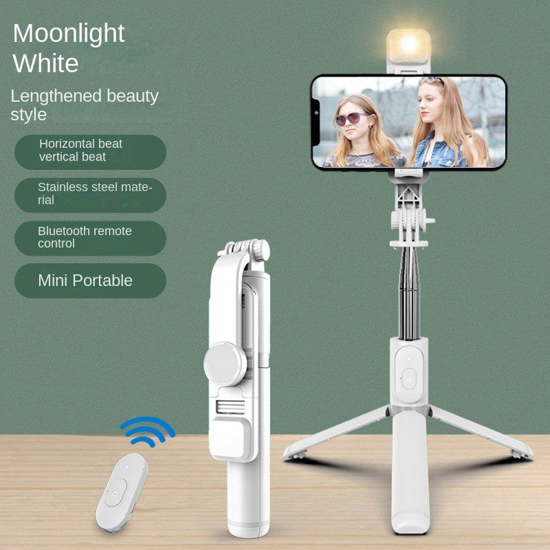 Bluetooth Selfie Stick mit LED-Fülllicht – Ausziehbar & Universal Handy-Stativ