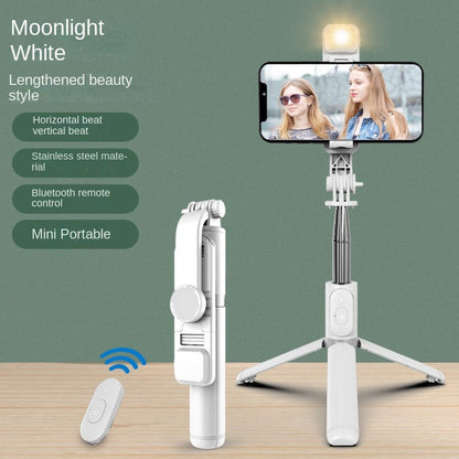 Bluetooth Selfie Stick mit LED-Fülllicht – Ausziehbar & Universal Handy-Stativ