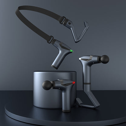 aszien-Massagepistole mit verlängertem Griff – Vibrations- und Klopfmassage; inkl. Zug-/Trageriemen.