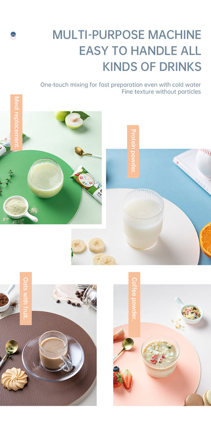 Tragbarer Becher-Mixer / Smoothie-Blender – für Obst und Shakes; USB-wiederaufladbarer elektrischer Handmixer mit Mixflasche, ideal für Gym, Sport und