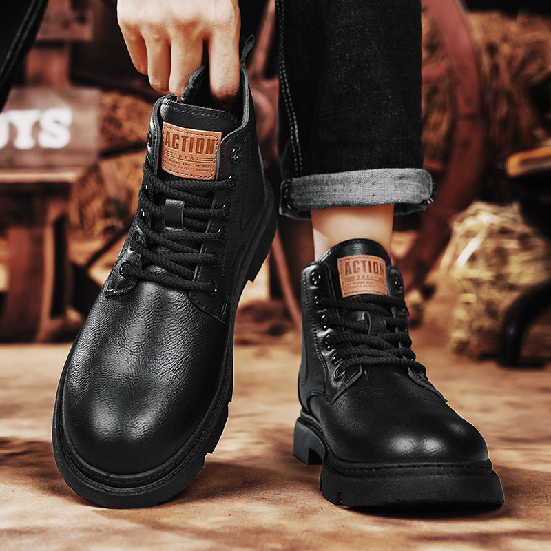 Herren-Stiefeletten im britischen Stil für den Herbst – neue Casual-Retro Martin-Boots mit seitlichem Reißverschluss, vielseitig kombinierbar