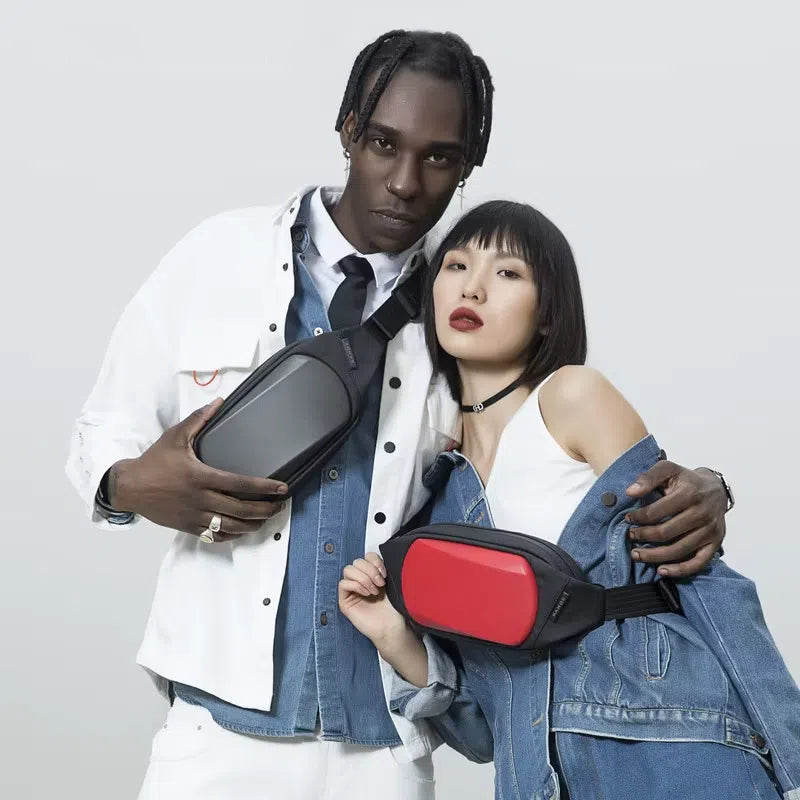 Brusttasche (Chest Bag) für Herren – wasserdichte Schulter- und Umhängetasche, auch als Gürteltasche tragbar; geeignet als Unisex-/Paar-Tasche.