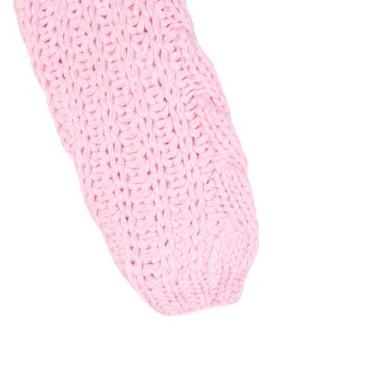 Damen-Strickjacke – langärmelig, V-Ausschnitt, Pink, grob gestrickt mit Cut-outs, locker geschnittene Cardigan-Jacke