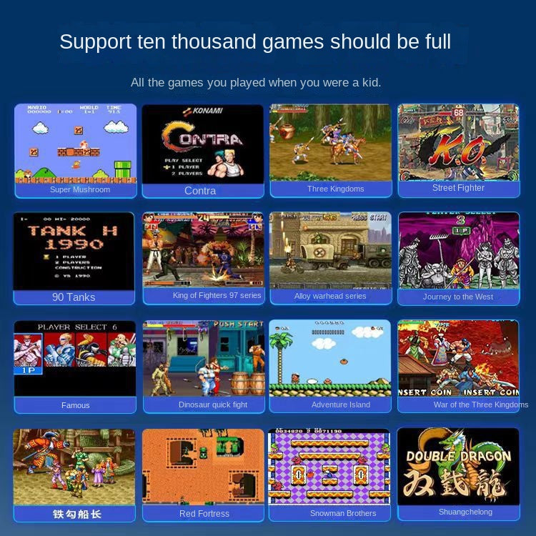 M8 Retro TV Spielekonsole – 4K HD Gaming mit Wireless Controllern (2 Spieler)