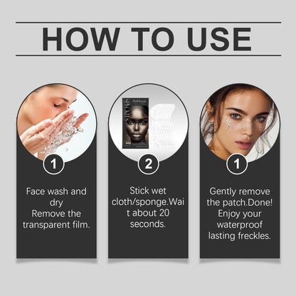 Eelhope Freckle Spot Makeup Patches – Glitzer Spot Tattoo Sticker für Sommersprossen-Look & Kontur (Easy Apply)