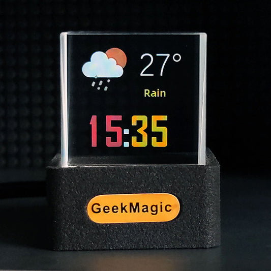 Mini Transparent WiFi Wetter-Uhr – Trendiger Tisch-Wecker mit Display