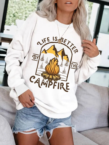 Sweatshirt mit Camping-Motiv