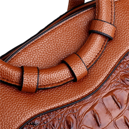 Damenhandtasche im europäischen und amerikanischen Modestil – modische Tasche mit Ring-Detail, einseitig tragbar (Schultertasche) und Crossbody/Umhängetasche.