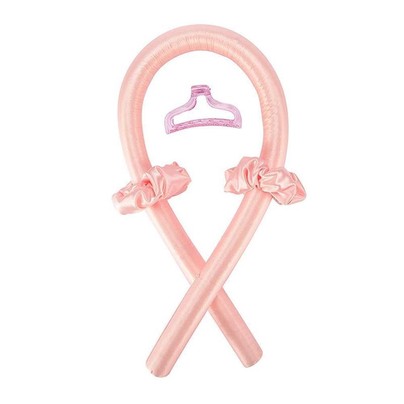 Lockenband ohne Hitze (Heatless Curling Rod Headband) – Haarband/Lockenstab zum Locken ohne Wärme, mit Ribbon-Haarrollern; weiches Schlaf-Haarband