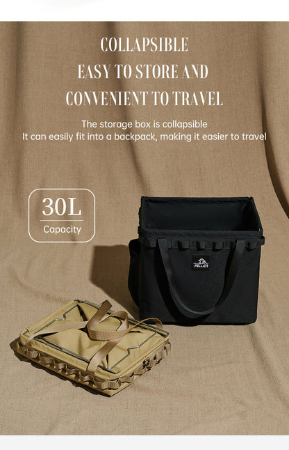 Outdoor-Camping Organizer-Box – tragbar, faltbar – Aufbewahrungstasche für Ausrüstung, Zelt & Camping-Besteck