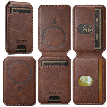 MagSafe-kompatibler Magnet-Kartenhalter – PU-Leder, Magnetring, für iPhone 15 Pro Max & Android