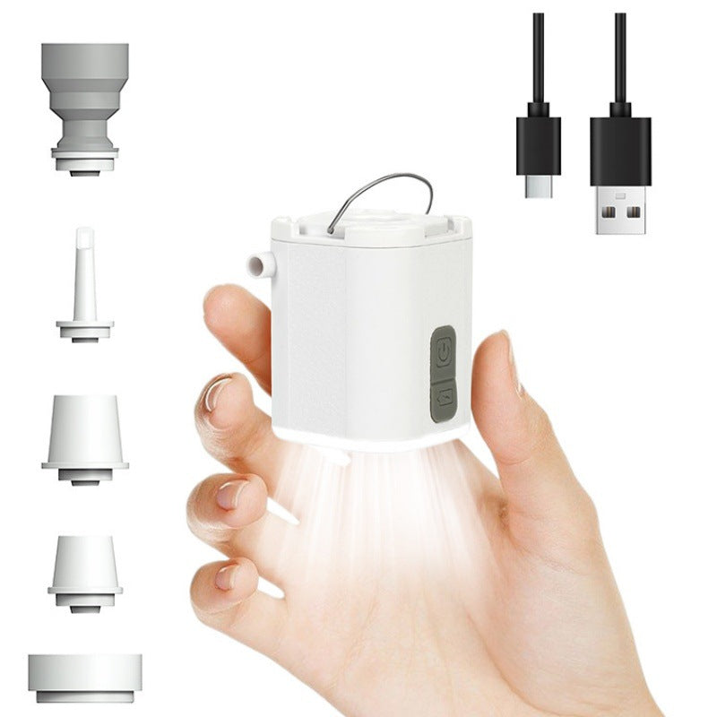 Mini-Elektropumpe zum Aufblasen/Entleeren von Luftmatratzen & Schwimmringen – tragbar, ideal fürs Camping