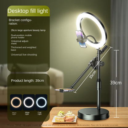 Overhead Smartphone-Stativ für Tischaufnahmen – Dual-Kamera Halterung mit LED-Fülllicht