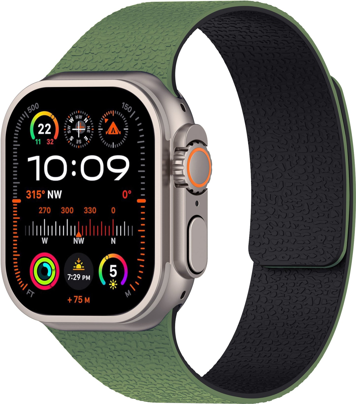 Silikon-Armband für Apple Watch / Huawei Watch 5 / Samsung GT5 – Magnetverschluss & Lychee-Pattern