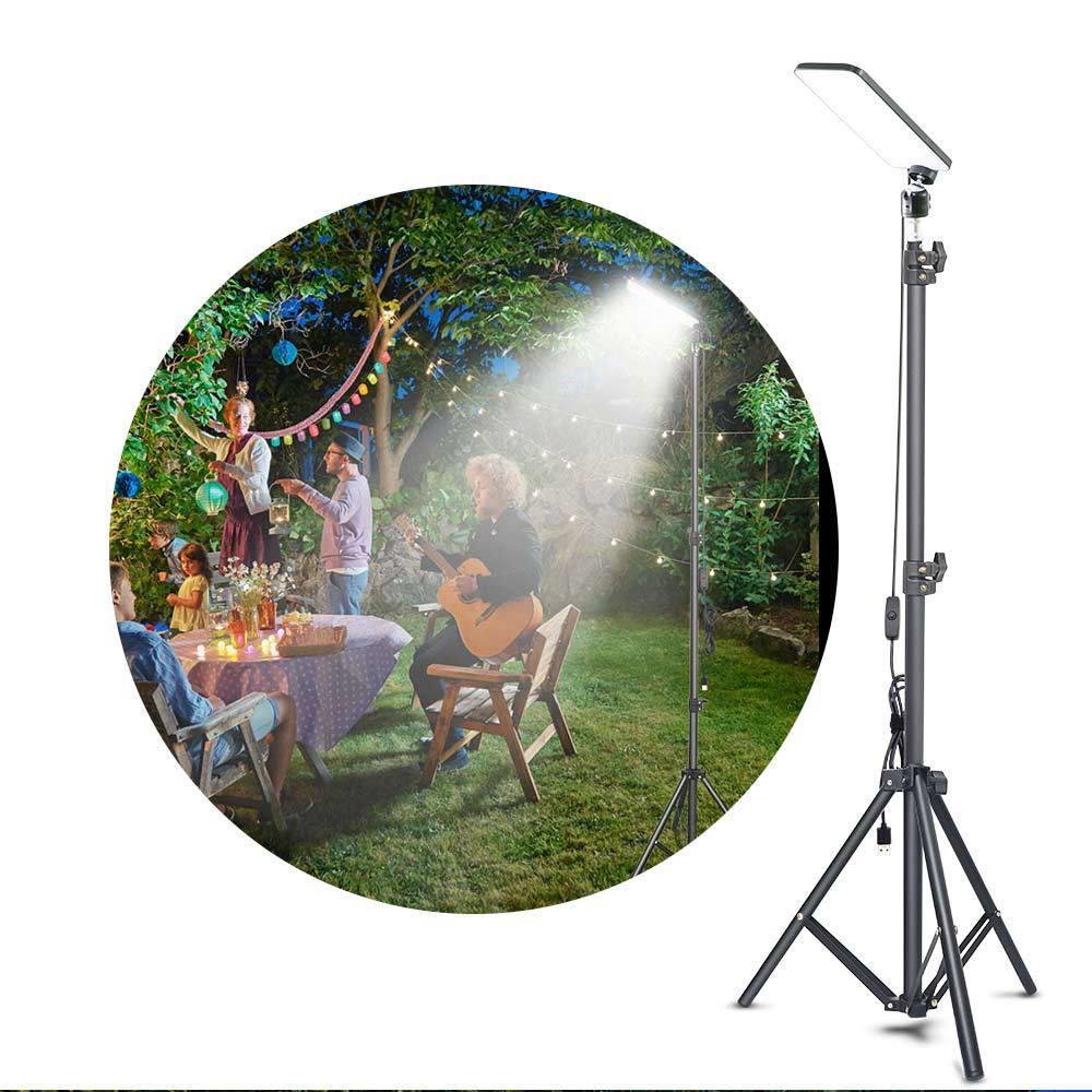 LED Campinglampe – Wiederaufladbares Outdoor Zeltlicht mit 1,8 m Teleskopstange (USB 5V)
