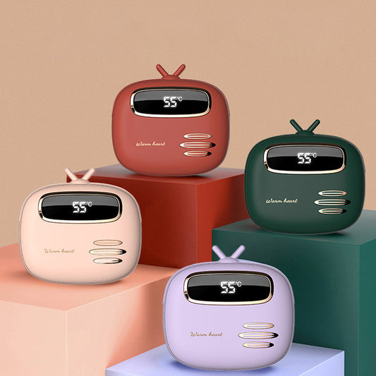 USB-Handwärmer mit Powerbank-Funktion (2-in-1) – Mini, tragbar, mit Digitalanzeige; wärmender Handwärmer und Ladegerät, ideal für unterwegs.