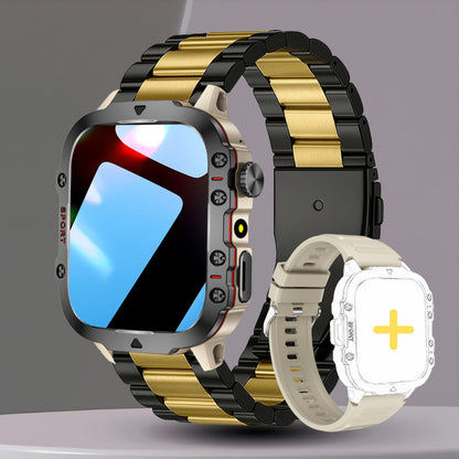 Smart Sports Outdoor Smartwatch / Fitness-Tracker H19 – mit Herzfrequenzmessung, Schrittzähler und Schlaftracking; Bluetooth-Anrufe, kompatibel mit iOS.