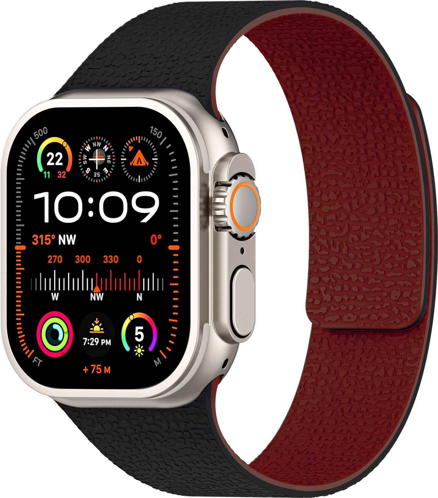 Silikon-Armband für Apple Watch / Huawei Watch 5 / Samsung GT5 – Magnetverschluss & Lychee-Pattern