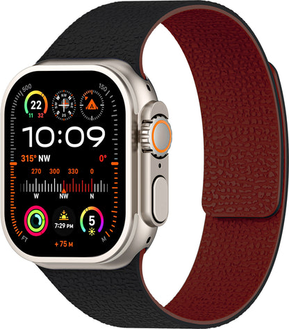 Silikon-Armband für Apple Watch / Huawei Watch 5 / Samsung GT5 – Magnetverschluss & Lychee-Pattern