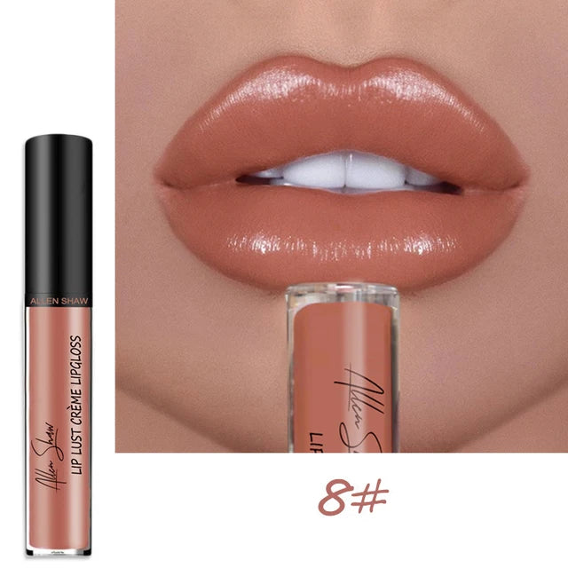 Nude Liquid Lip Glaze – Glänzender Lip Gloss mit Schimmer/Glitzer, feuchtigkeitsspendend & langanhaltend