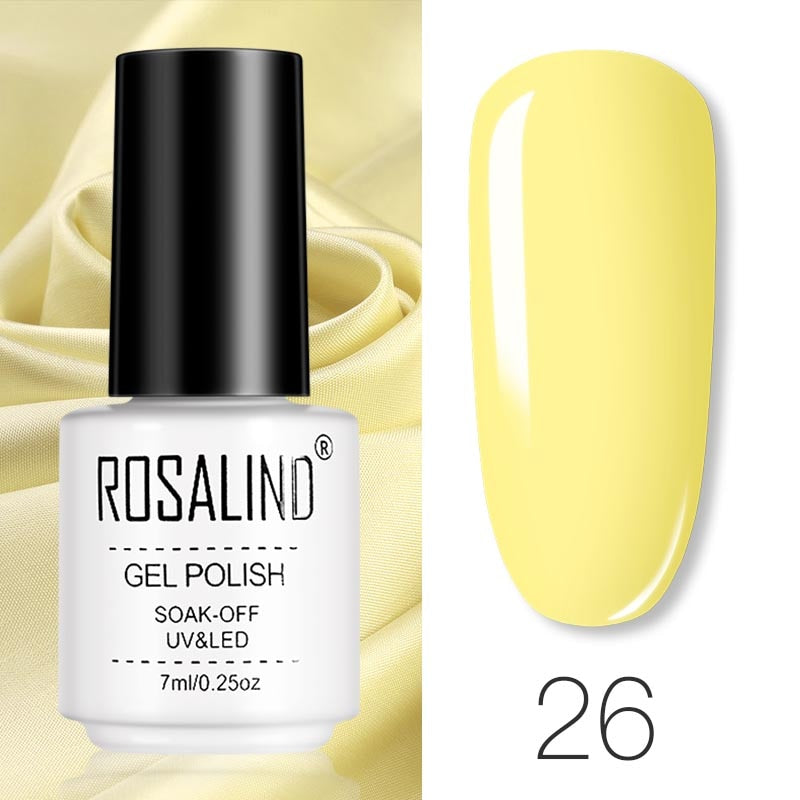 ROSALIND Gel Polish Set – Semi-Permanent UV/LED Gel Nagellack + Top Coat (Soak Off) | Maniküre & Nail Art