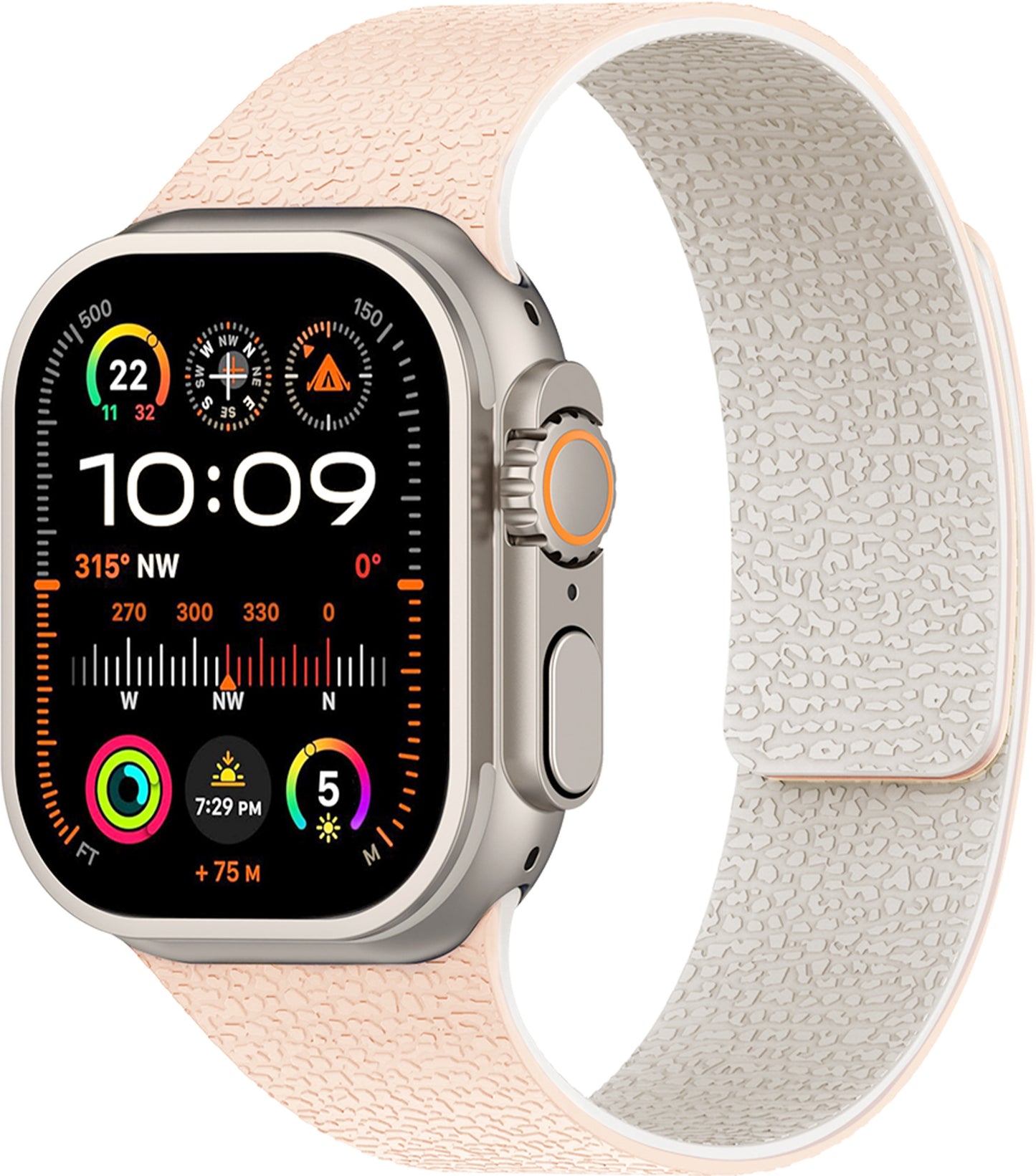Silikon-Armband für Apple Watch / Huawei Watch 5 / Samsung GT5 – Magnetverschluss & Lychee-Pattern