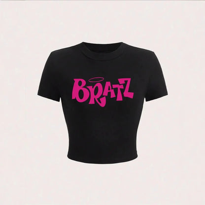 Modisches Sommer-Top mit Buchstaben-Print – figurbetontes, kurzärmeliges T-Shirt im „Spicy Girl“-Style (casual & bequem)