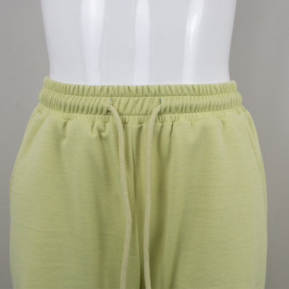 Neue Herbst-Hose mit hoher Taille, Destroyed-Details (Risse), lässig, locker geschnitten, mit tailliertem Bund und weitem Bein