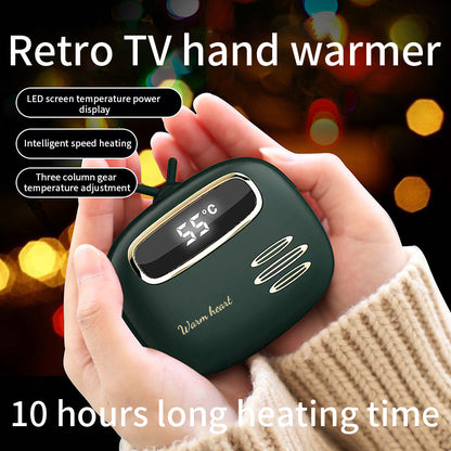 USB-Handwärmer mit Powerbank-Funktion (2-in-1) – Mini, tragbar, mit Digitalanzeige; wärmender Handwärmer und Ladegerät, ideal für unterwegs.
