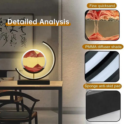 LED-Lampe mit fließendem Sandbild – Nachtlicht für Zuhause (auch als Geschenk geeignet).