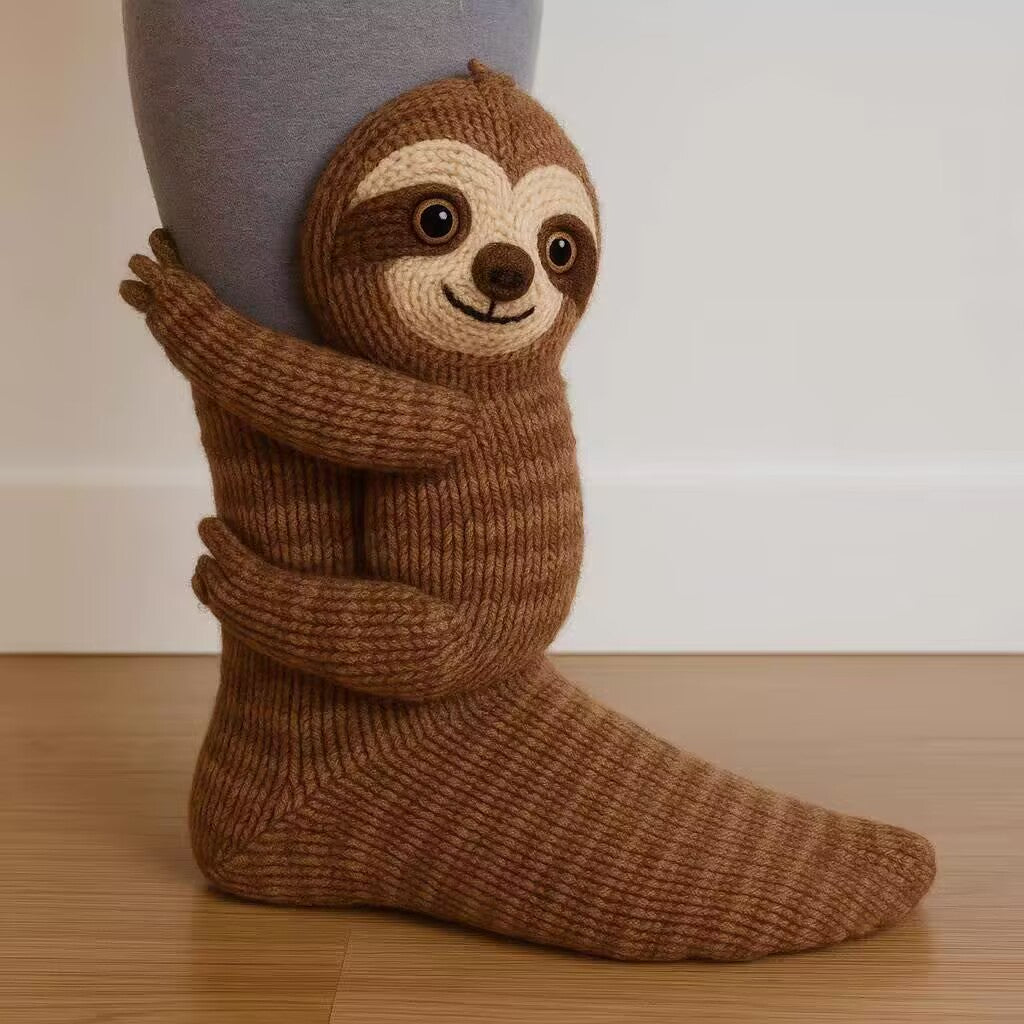 Süße Faultier-Socken – Dicke & warme Kuschelsocken (1 Paar)