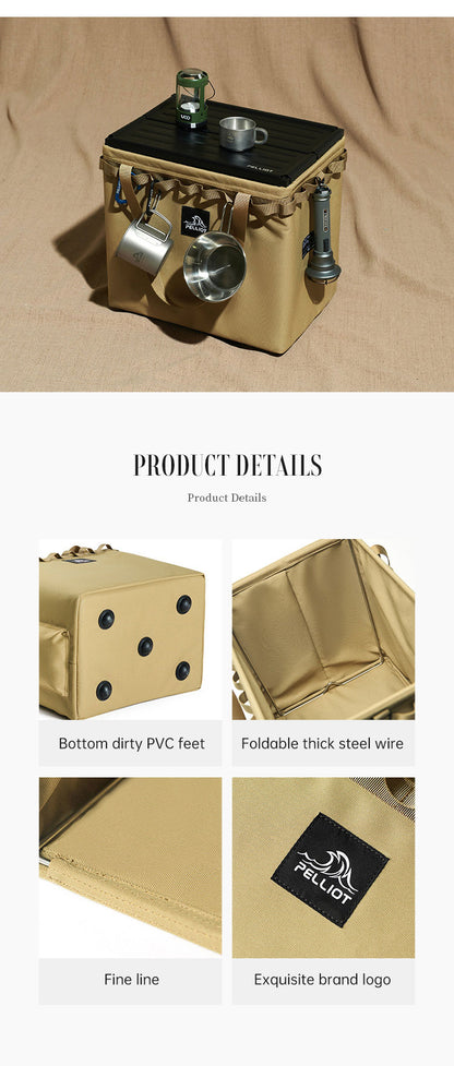 Outdoor-Camping Organizer-Box – tragbar, faltbar – Aufbewahrungstasche für Ausrüstung, Zelt & Camping-Besteck