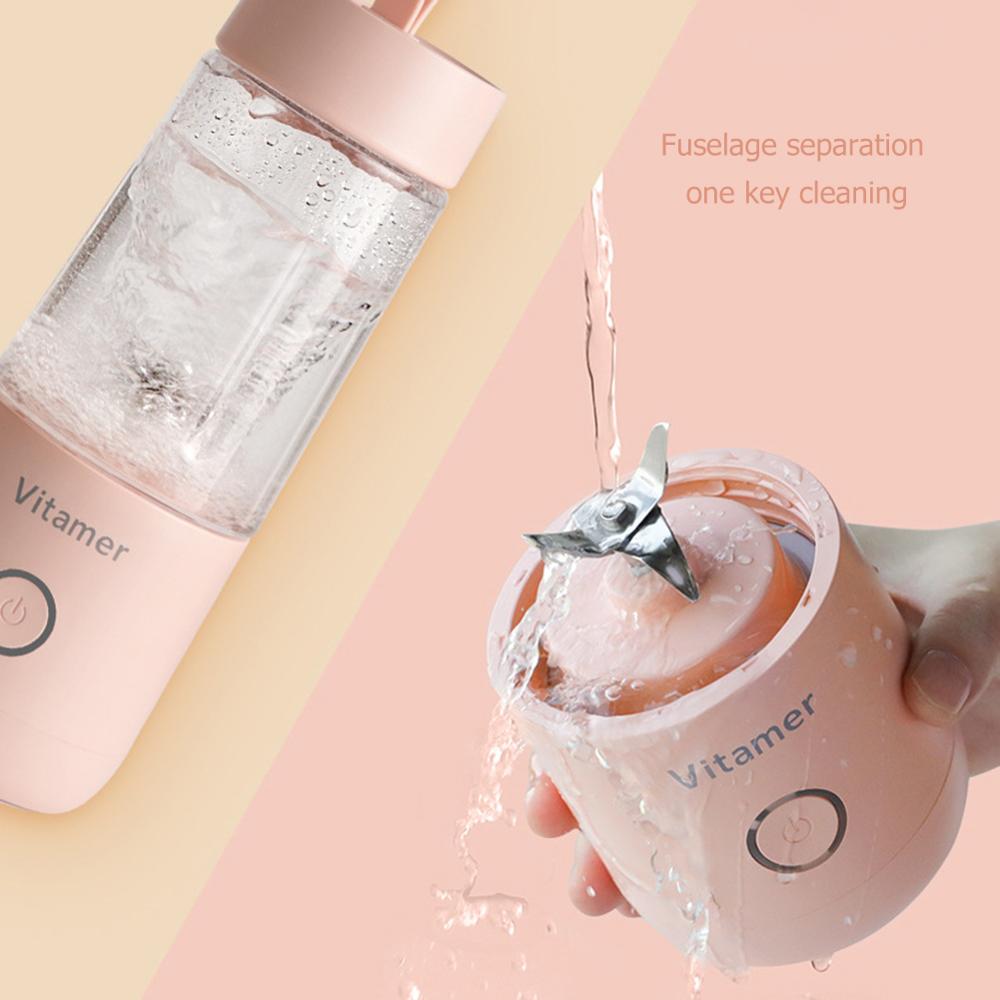 350-ml tragbarer elektrischer Obst-Entsafter / Mixer – USB-wiederaufladbarer Smoothie-Blender, Mini-Fruchtmixer als Mixbecher