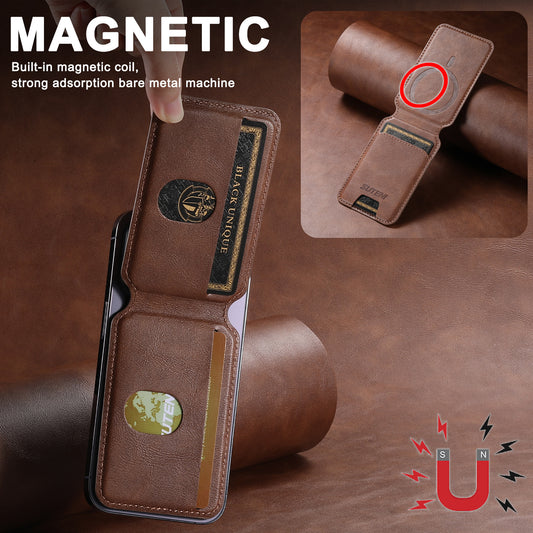 MagSafe-kompatibler Magnet-Kartenhalter – PU-Leder, Magnetring, für iPhone 15 Pro Max & Android