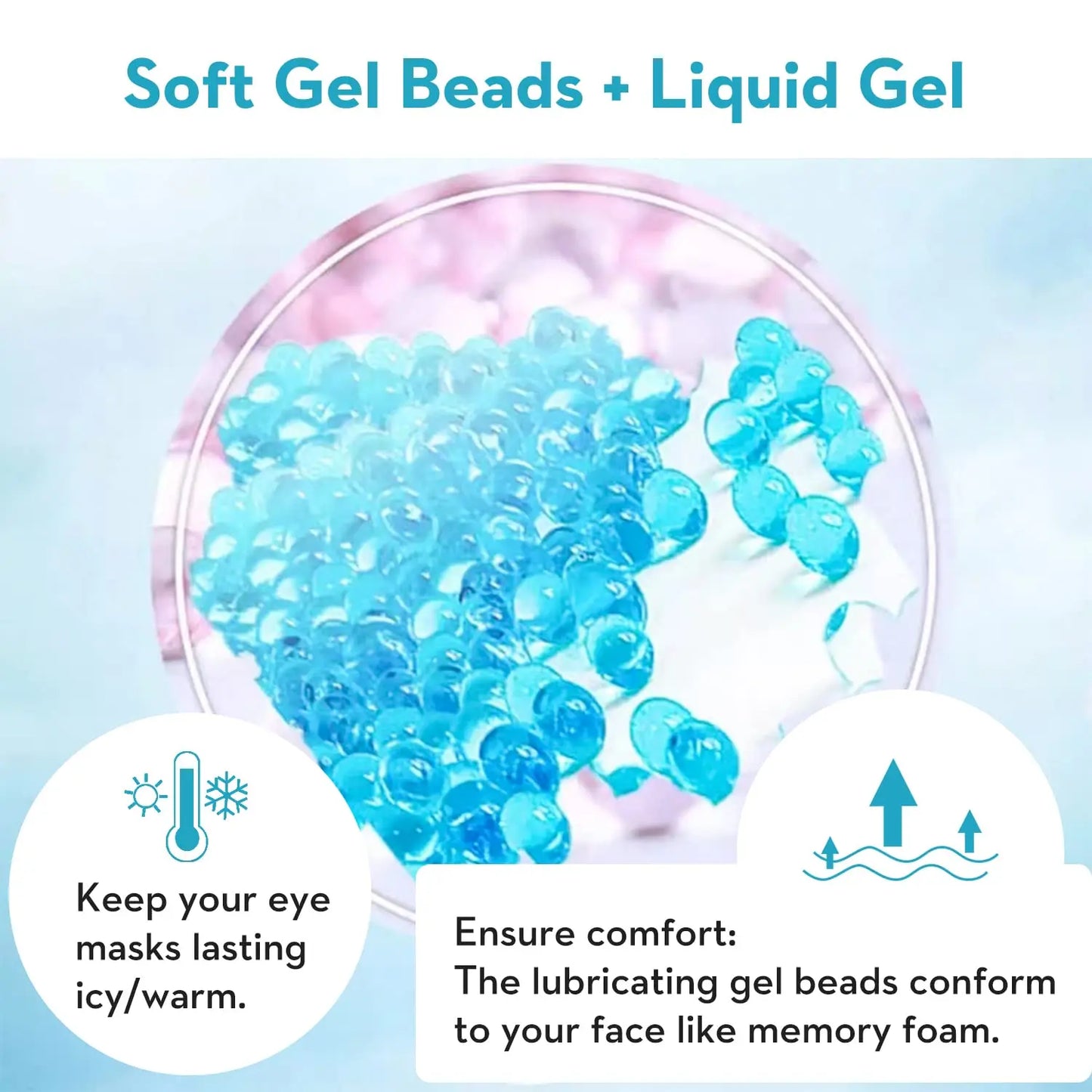 Wiederverwendbare Kühl-Augenmaske mit Gel-Perlen – Kaltkompresse für Augen & Hautpflege