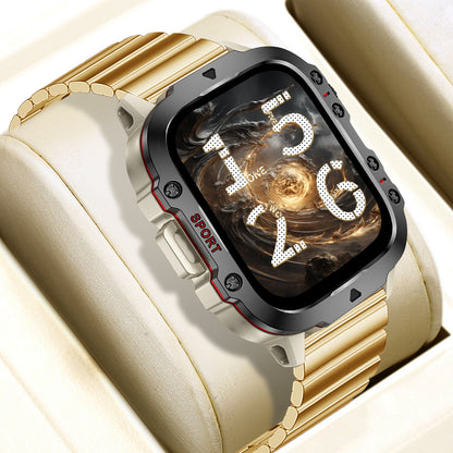 Smart Sports Outdoor Smartwatch / Fitness-Tracker H19 – mit Herzfrequenzmessung, Schrittzähler und Schlaftracking; Bluetooth-Anrufe, kompatibel mit iOS.