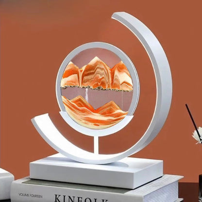 LED-Lampe mit fließendem Sandbild – Nachtlicht für Zuhause (auch als Geschenk geeignet).