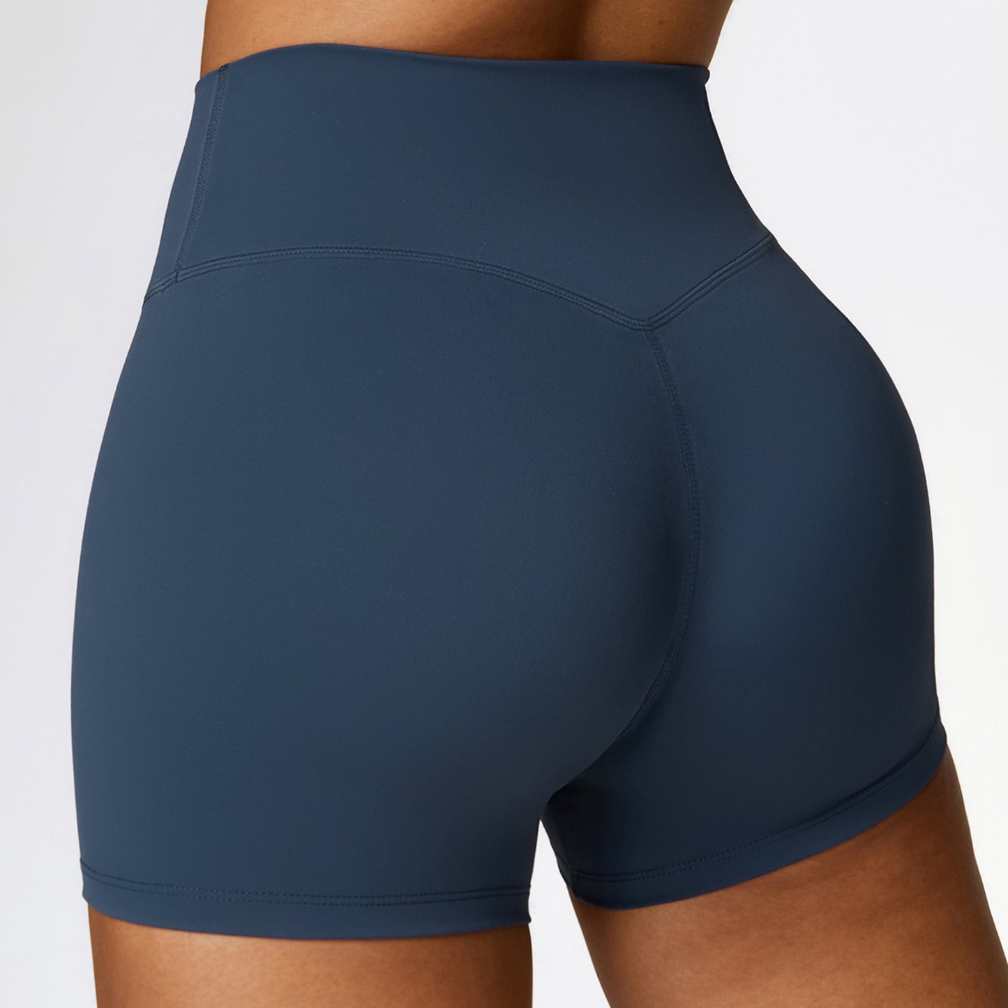 Damen-Yoga-Shorts (enger Sitz) – high waist mit Bauchweg-Effekt, formend & Po-liftend, ideal fürs Fitnessstudio, Laufen und Sport
