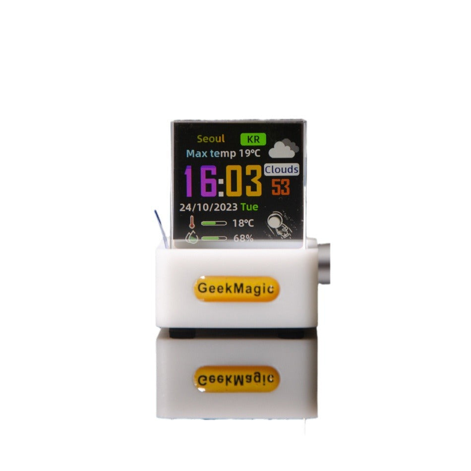 Mini Transparent WiFi Wetter-Uhr – Trendiger Tisch-Wecker mit Display